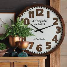 French Country Round Wall Clock