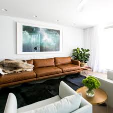 Leather Sectional Sofas For Modern Living Room Tan Leather