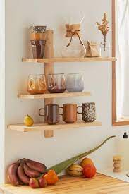 Teva Natural Wood Tiered Wall Shelf