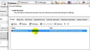 how to find smtp server name in outlook