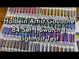 holbein artist gouache 84 set swatch
