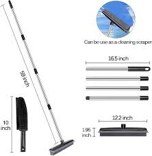 pet hair remover rubber broom with