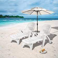 Outdoor Pp Plastic Folding Lounge Beach