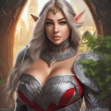 elf woman with huge cleavage