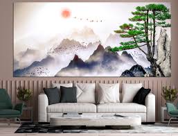 Japanese Wall Art Mountain Canvas