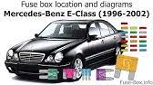 I need the fuse box diagram for a 2001 c240. Fuse Box Location And Diagrams Mercedes Benz C Class 2000 2007 Youtube