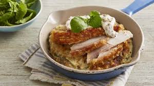 Chop pork, and asparagus, mix all ingredents together and put in casserole dish. Potato Apple Cakes With Leftover Pork Recipe Booths Supermarket