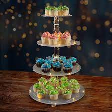 4 Tier Clear Acrylic Round Cupcake