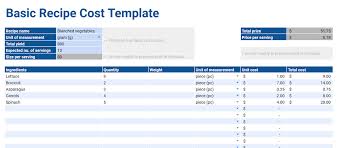 the 4 best recipe cost templates to use