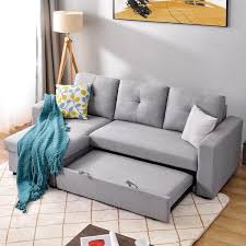 l shaped sectional storage sofa bed