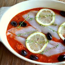 baked sole in fresh tomato sauce the