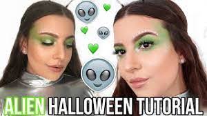 easy alien halloween makeup tutorial