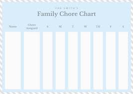 Blue Family Chore Chart Templates By Canva