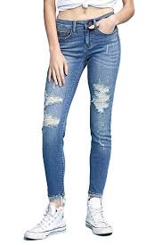 Judy Blue Jeans Kenzie Distressed Mid Rise Skinny At Amazon