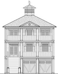 2 1 2 Story Coastal Style House Plan D8150