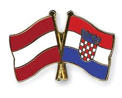Die flagge kroatiens ist eine horizontale trikolore in den farben rot, weiß und blau, mit dem mittig aufgesetzten wappen kroatiens.sie wurde am 22. Crossed Flag Pins Austria Croatia Flags