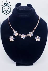 jewelry brazilian gold set flowers