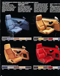 C4 Corvette Optional Seats And Colors