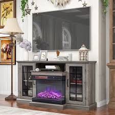 3 Sided Electric Fireplace W Glass Door