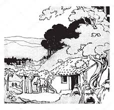 Squirrels and small animals are an id intrusion into an area free from ego control. Greece This Scene Shows A House And Two People Outside Of House Two People Going Away From House Trees And Houses In Background Vintage Line Drawing Or Engraving Illustration 218118092 Larastock