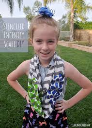 stenciled infinity scarf craft ideas