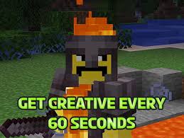 Creative is a game mode that is available in all versions of minecraft. Minecraft But You Get Creative Gamemode For 5 Second Every 60 Second Survival Minecraft Data Pack