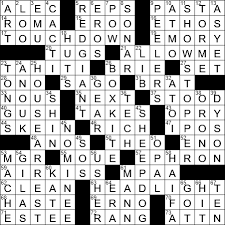 La Times Crossword 5 Jan 21 Tuesday