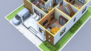 2 bedroom house design with floor plan