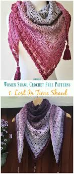 Lost In Time Shawl Crochet Free Pattern Trendy Women Shawl