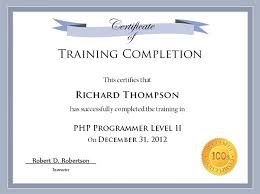 Printable Certificates Of Training Download Them Or Print