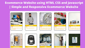 ecommerce using html css and