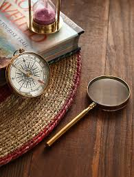 Buy Brass Magnifying Glass And Compass