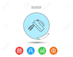 Blender Icon Mixer Sign Calendar User And Business Chart