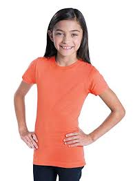 Lat Apparel Girls Jersey Longer Length T Shirt Green Medium