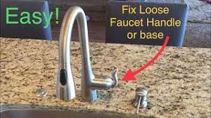 tighten loose faucet handle and base