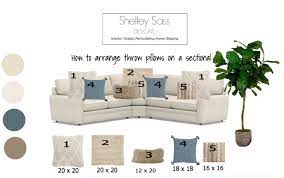 arrange throw pillows on your sectional