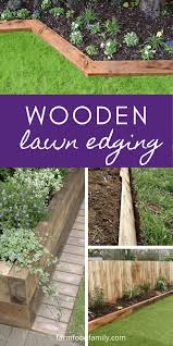 wood garden edging