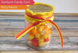 diy starburst candy corn party favors