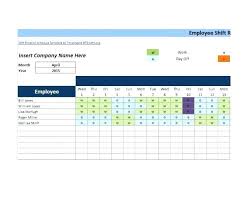Excel Schedule Generator Work Employee Template Templates Calendar