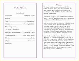 Free Downloadable Obituary Program Templates Of The Funeral