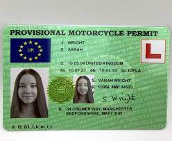 Provisional License For Motorbike gambar png