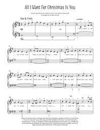 This easy piano christmas song will get you familiar with playing octaves, 7ths, and other intervals that require jumping and stretching of the fingers. All I Want For Christmas Is You Easy Piano By Mariah Carey Digital Sheet Music For Sheet Music Single Download Print H0 440745 7401 Sheet Music Plus