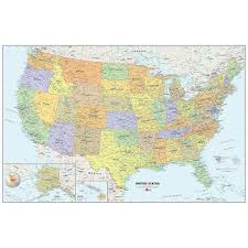 Dry Erase Usa Map Wall Decal