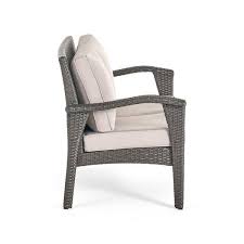 faux rattan outdoor lounge chair