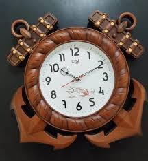 Swell Double Anchor Wall Clock