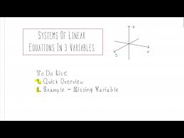 Algebra Missing Variable Systems Of