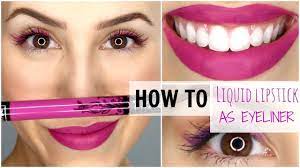 using liquid lipstick as eyeliner
