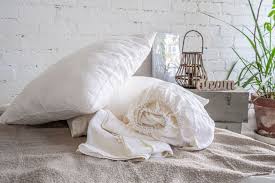 Linen Bed Sheets Set In Off White