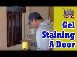 gel staining fiberglass doors how to