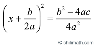 Derive Quadratic Formula Chilimath
